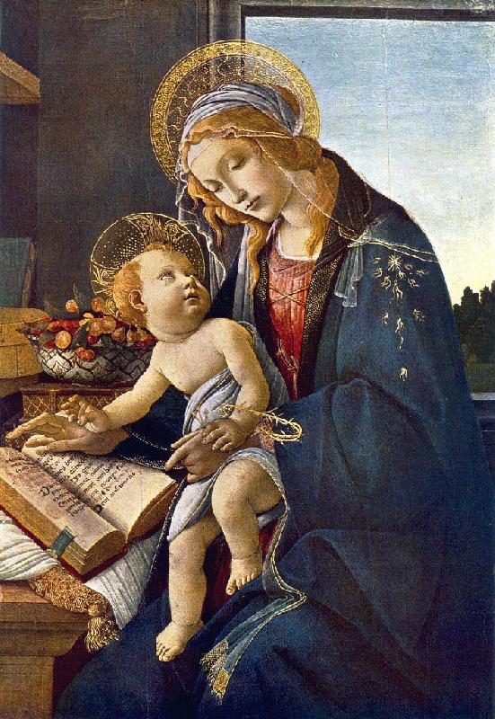 BOTTICELLI, Sandro Madonna with the Child (Madonna with the Book)  vg
